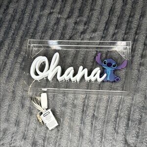 Ohana Neon Sign with Stitch